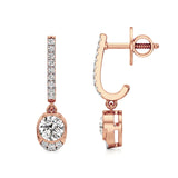 Amaya | Round Lab-Grown Diamond Dangle Earrings