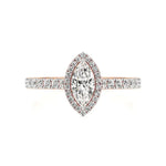Mira | Round & Marquise Lab-Grown Diamond Halo Ring - Nivara