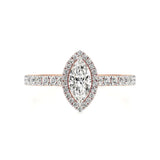 Mira | Round & Marquise Lab-Grown Diamond Halo Ring - Nivara