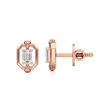 Mode | Emerald-Cut Solitaire Lab-Grown Diamond Studs - Nivara