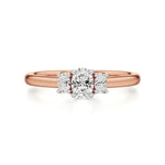 Aria | Oval Lab-Grown Diamond Three-Stone Ring - Nivara