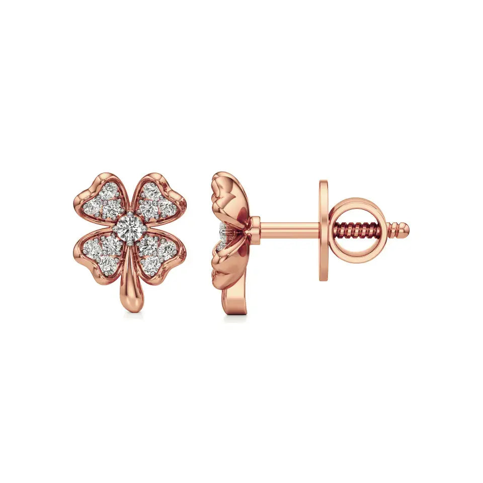 Flora | Round Lab-Grown Diamonds Studs - Nivara