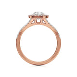 Mira | Round Solitaire with Halo Ring - Nivara