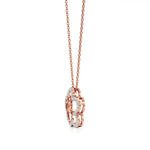 Flora | Floral Design Halo with Heart Motif Pendant - Nivara