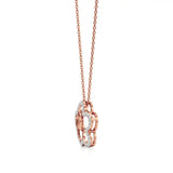 Flora | Floral Design Halo with Heart Motif Pendant - Nivara