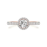 Mira | Round Lab-Grown Diamond Ring with Halo around it - Nivara