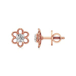 Flora | Round Lab-Grown Diamond Floral Studs - Nivara