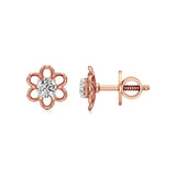 Flora | Round Lab-Grown Diamond Floral Studs - Nivara