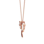Sneh | Round Lab Grown Diamonds with Ruby Heart Pendant - Nivara