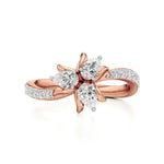 Flora | Round & Pear Lab-Grown Diamond Ring - Nivara