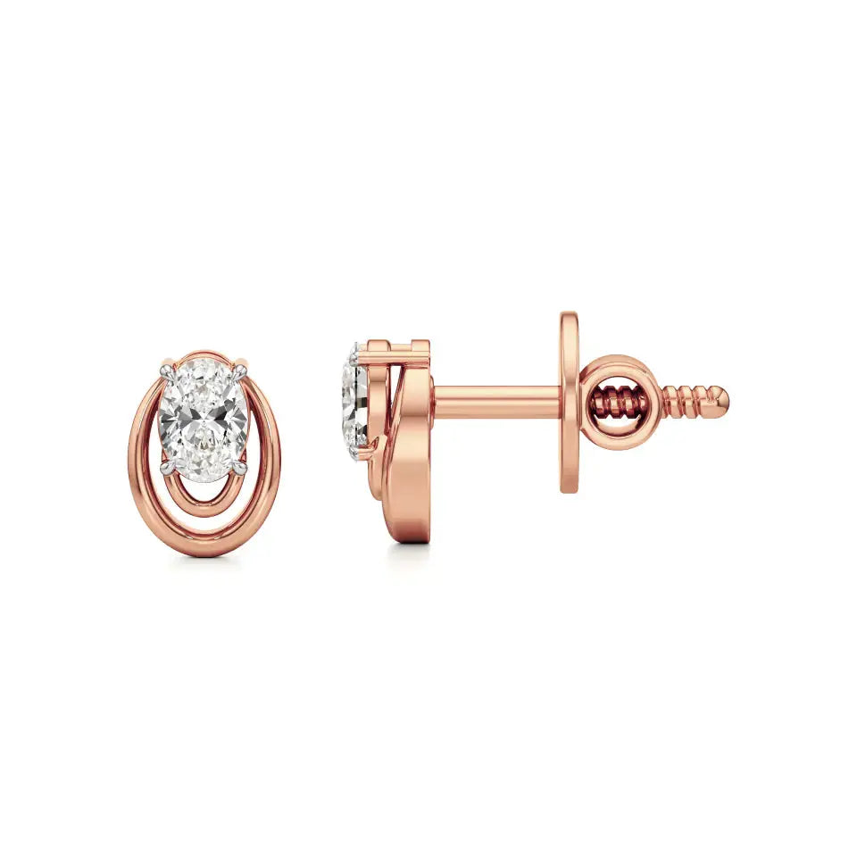 Mode | Oval Lab-Grown Diamond Studs - Nivara