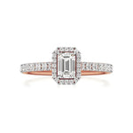 Mira | Emerald Lab-Grown Diamond Halo Ring - Nivara