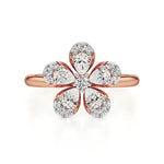 Flora | Round & Pear Lab-Grown Diamond Ring - Nivara