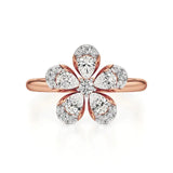 Flora | Round & Pear Lab-Grown Diamond Ring - Nivara