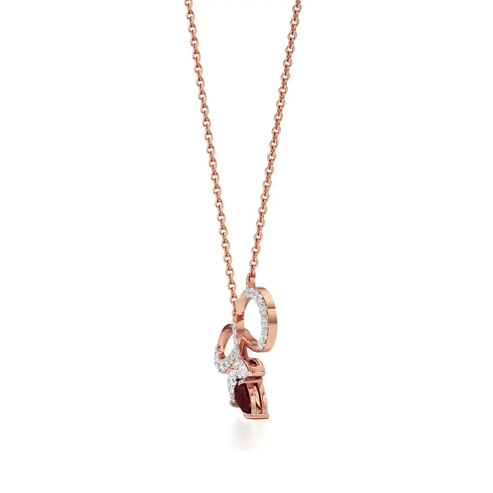 Foreva | Classic Ruby & Diamond Infinity Pendant - Nivara