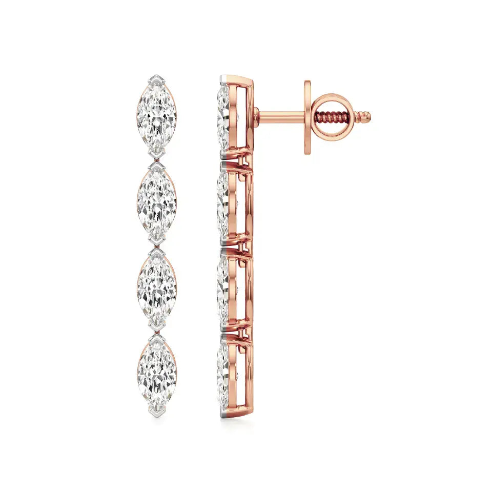 Mode | Marquise Lab-Grown Diamond Danglers - Nivara