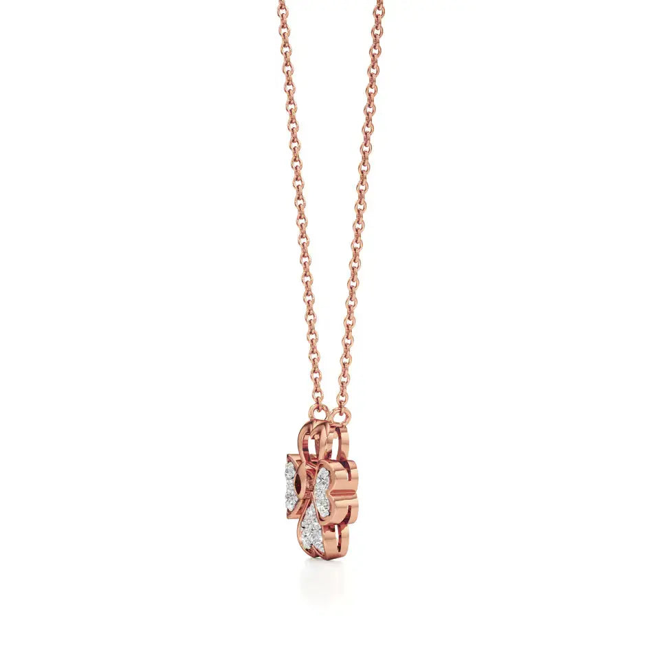 Flora | Floral Design with Center Ruby  Pendant - Nivara