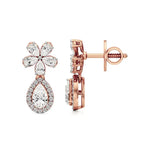 Vanya | Pear & Round Lab-Grown Diamonds Teardrop Studs - Nivara