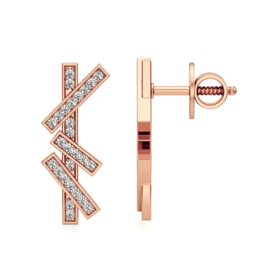 Mode | Round Lab-Grown Diamonds Clustered Studs - Nivara