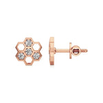 Flora | Round Lab-Grown Diamonds Floral Studs - Nivara