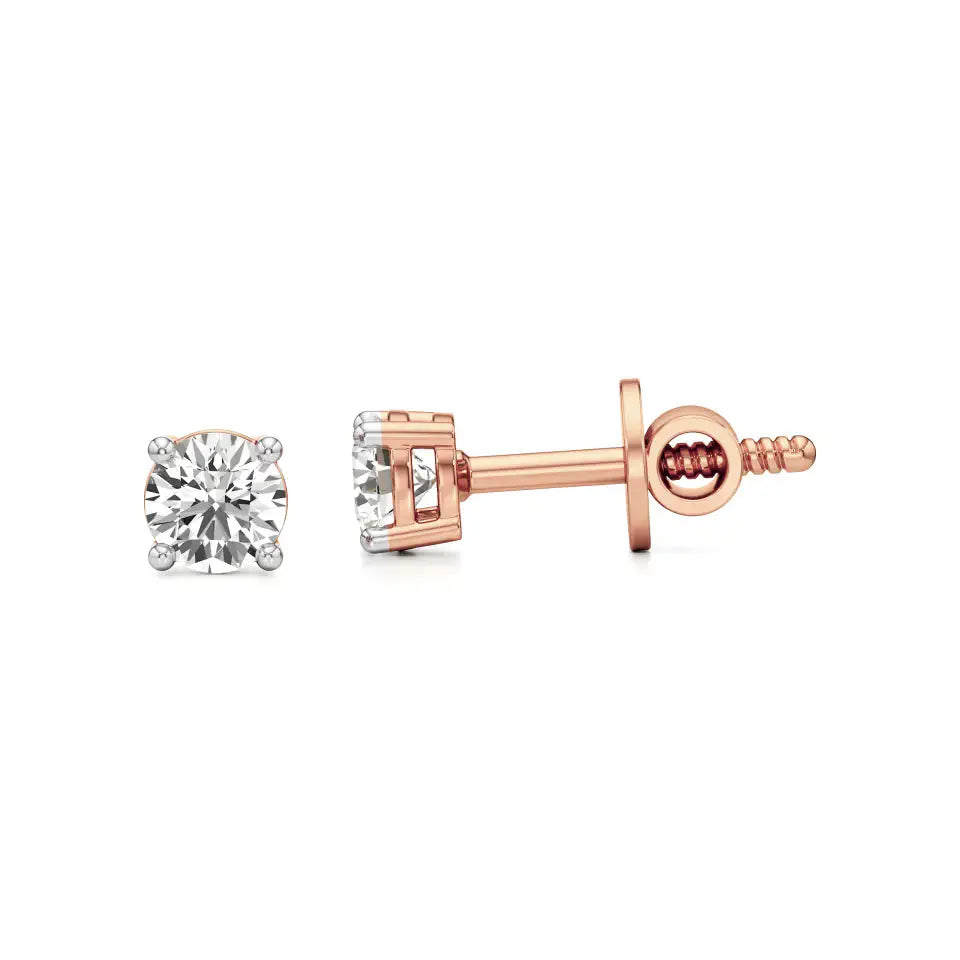 Thea | 4-Prong Round Lab-Grown Diamond Stud - Nivara
