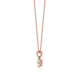 Thea | Oval-Cut Solitaire Lab Grown Diamond 4-Prong Setting Pendant - Nivara