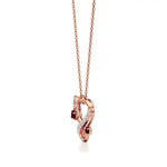 Sneh | Ruby & Round Lab Grown Diamonds Heart Pendant - Nivara