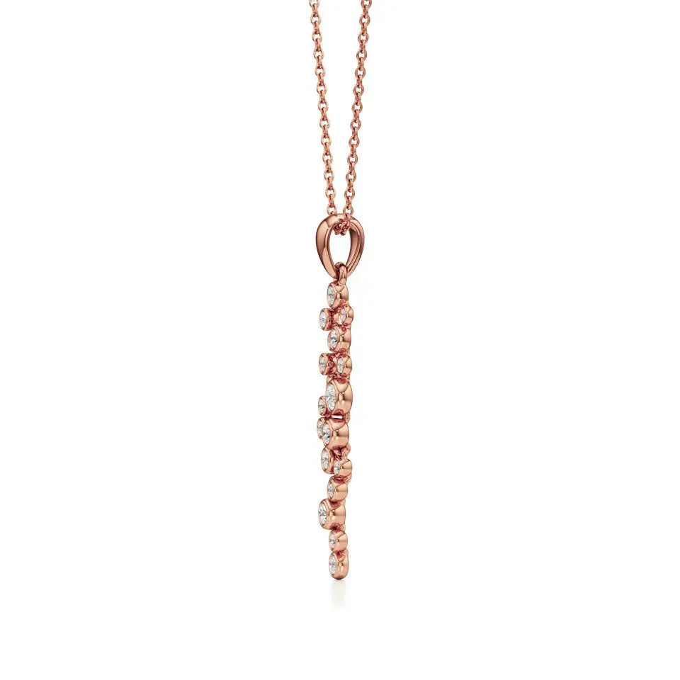 Celestia | Classic Round Lab Grown Diamonds Cluster Pendant - Nivara