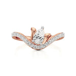 Flora | Round & Pear Lab-Grown Diamond Ring - Nivara
