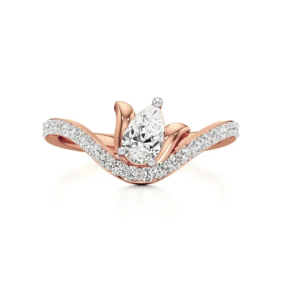 Flora | Round & Pear Lab-Grown Diamond Ring - Nivara