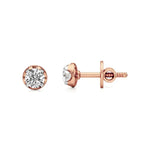 Mirage | Round Solitaire Lab-Grown Diamond Studs - Nivara