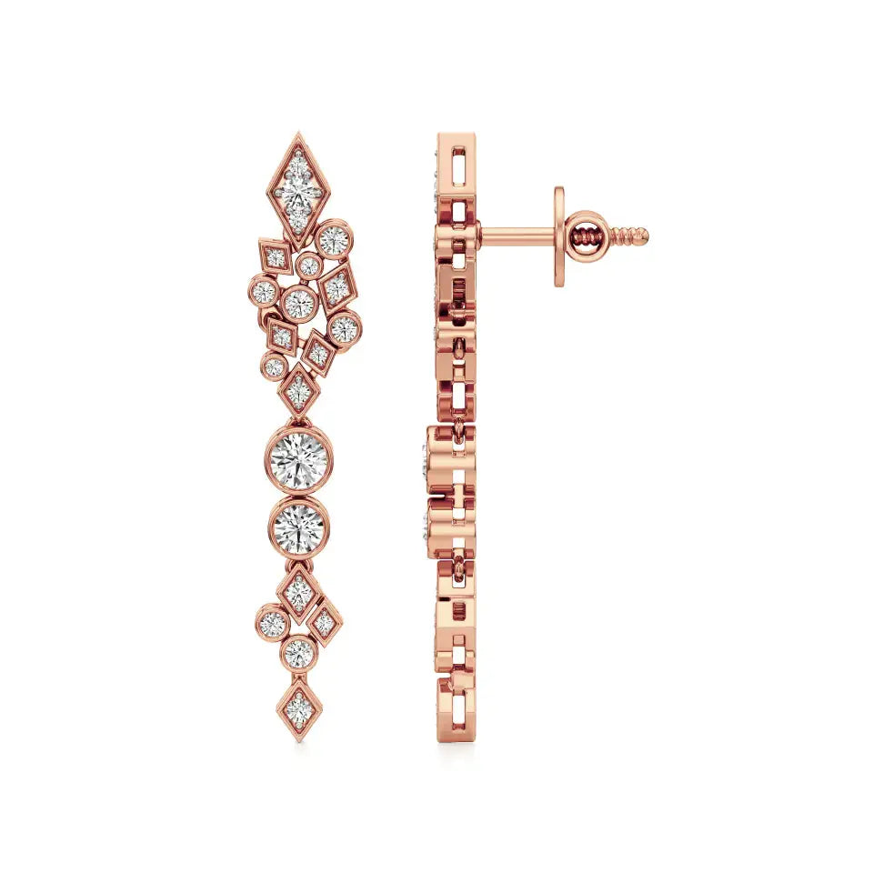 Celestia | Round Lab-Grown Diamonds Danglers - Nivara