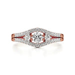Aria | Round & Radiant Lab-Grown Diamond Three-Stone Ring - Nivara
