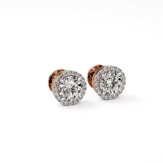 Sol | Round Solitaire with Halo Studs - Nivara