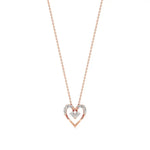 Sneh | Classic Round & Pear Lab Grown Diamonds Heart Pendant - Nivara