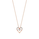 Sneh | Classic Round & Pear Lab Grown Diamonds Heart Pendant - Nivara