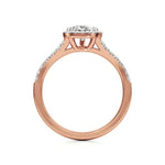 Mira | Pear Cut Solitaire with Halo - Nivara