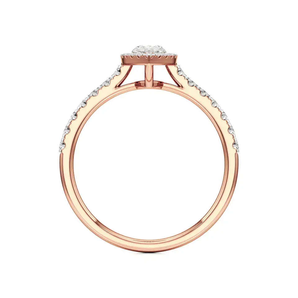Mira | Round & Marquise Lab-Grown Diamond Halo Ring - Nivara