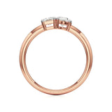 Toi et Moi | Oval & Emerald Lab-Grown Diamond Ring - Nivara