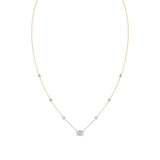 Anek | Radiant Solitaire & Round Lab Grown Diamond Necklace