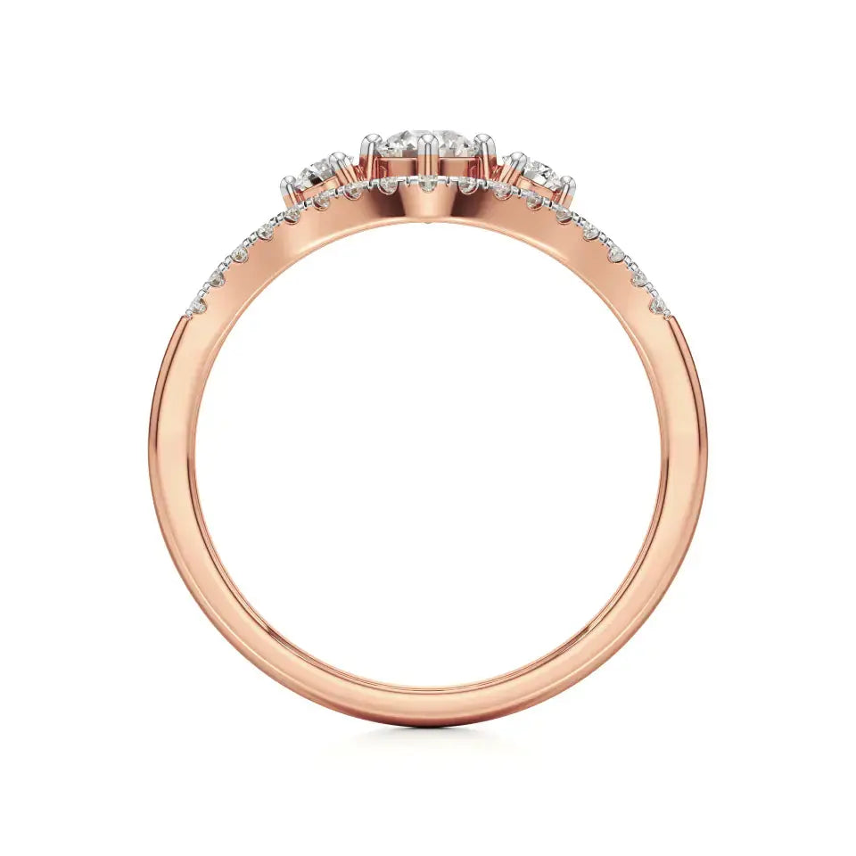 Aria | Round & Radiant Lab-Grown Diamond Three-Stone Ring - Nivara