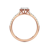 Mira | Round & Pear Lab-Grown Diamond Halo Ring - Nivara