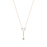 Sneh | Pear & Round Lab Grown Diamonds Heart & Tear Drop Necklace