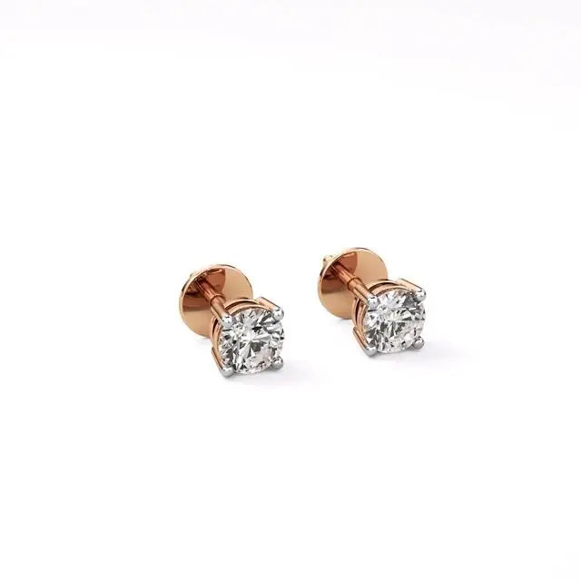 Thea | 4-Prong Round Lab-Grown Diamond Stud - Nivara