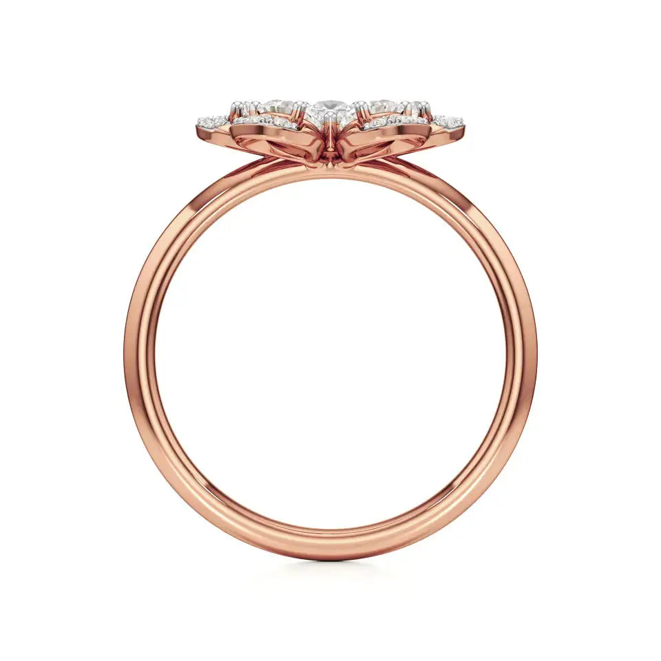 Flora | Round & Pear Lab-Grown Diamond Ring - Nivara