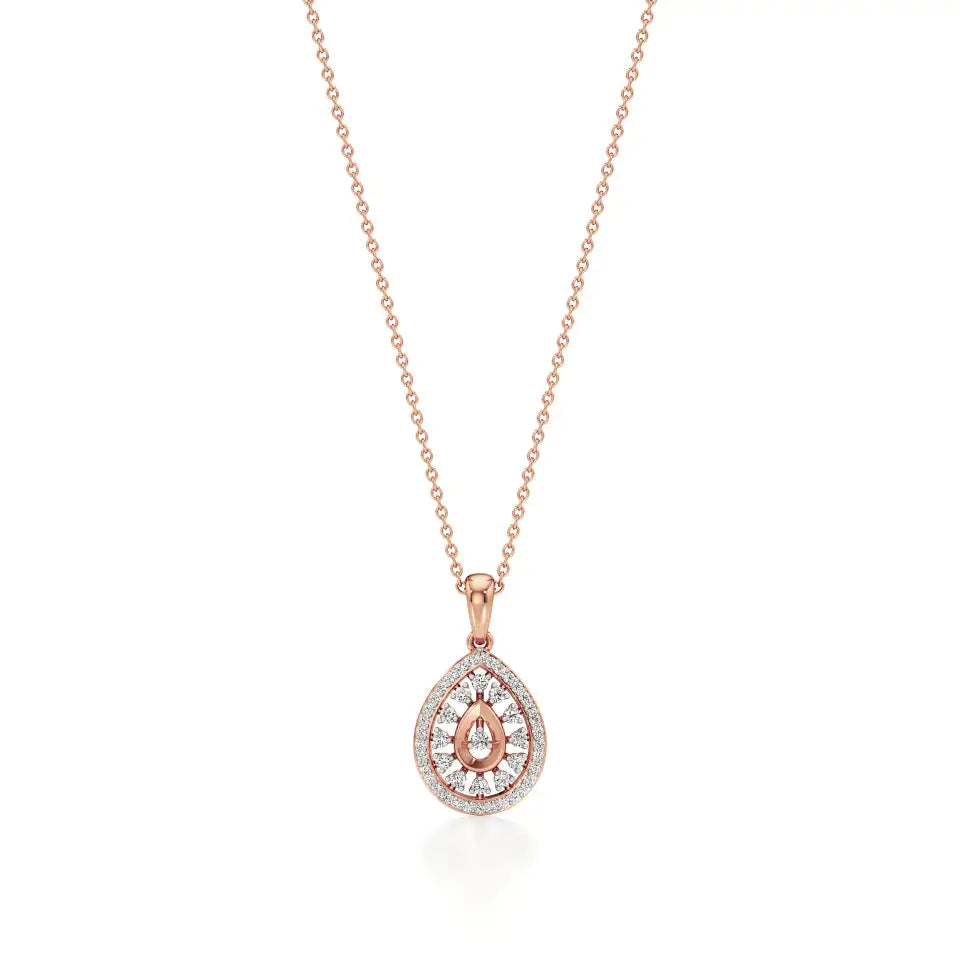 Celesta | Elegant Round Lab Grown Diamonds Cluster Pendant - Nivara