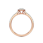 Mira | Emerald Lab-Grown Diamond Halo Ring - Nivara