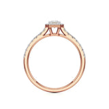 Mira | Emerald Lab-Grown Diamond Halo Ring - Nivara