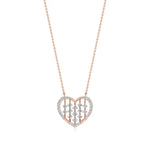 Sneh | Elegant Round Lab Grown Diamonds Heart Pendant - Nivara