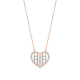 Sneh | Elegant Round Lab Grown Diamonds Heart Pendant - Nivara